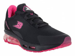 Tenis BOOST Negro con Detalles Fucsia para Mujer
