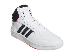 Tenis Adidas Hoops 3.0 Mid Blanco y Azul para Hombre