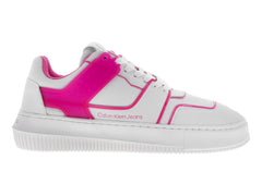 Tenis Calvin Klein Blanco y Rosa Neón para Mujer