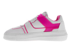 Tenis Calvin Klein Blanco y Rosa Neón para Mujer
