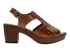 Sandalias Luna Rosa Color Nuez para Mujer