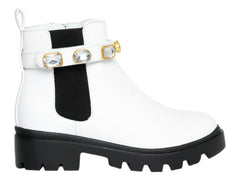 Botines Steve Madden Jamule Blancos para Niña
