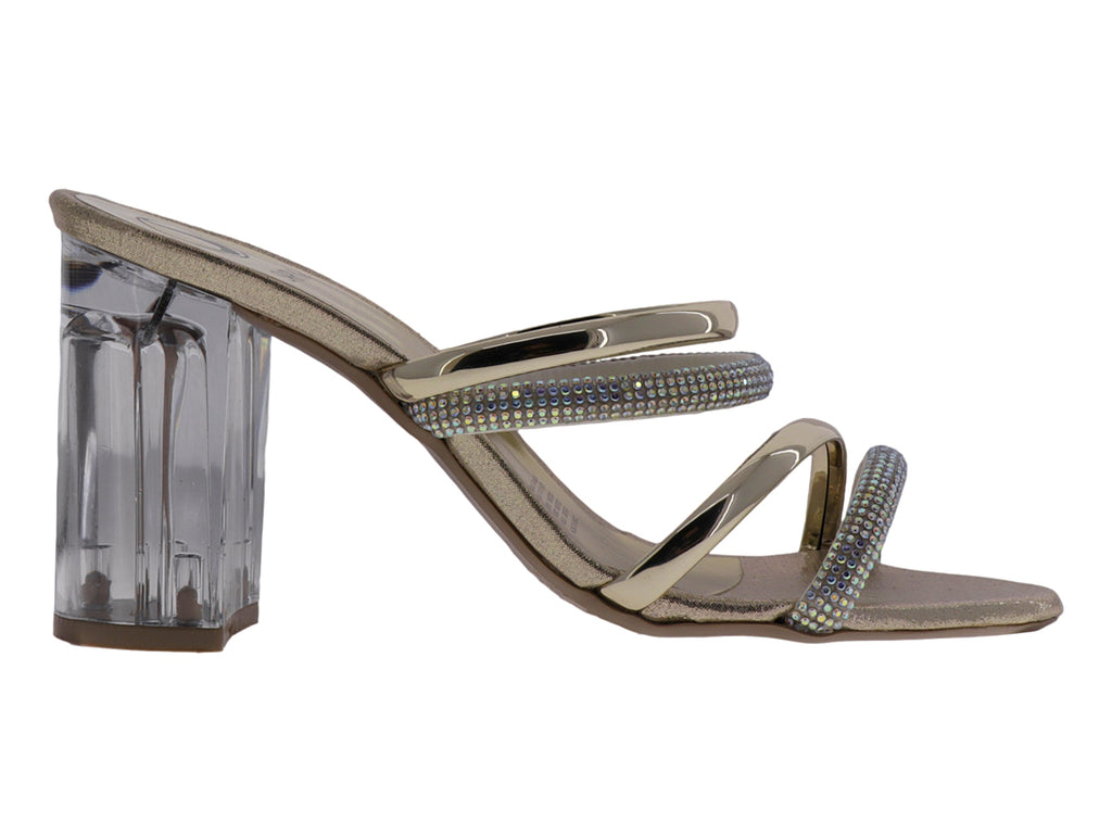 Zapatillas Sary Dorado con Pedrería para Mujer