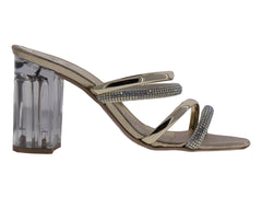 Zapatillas Sary Dorado con Pedrería para Mujer