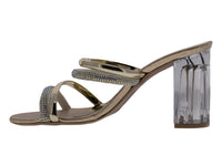 Zapatillas Sary Dorado con Pedrería para Mujer
