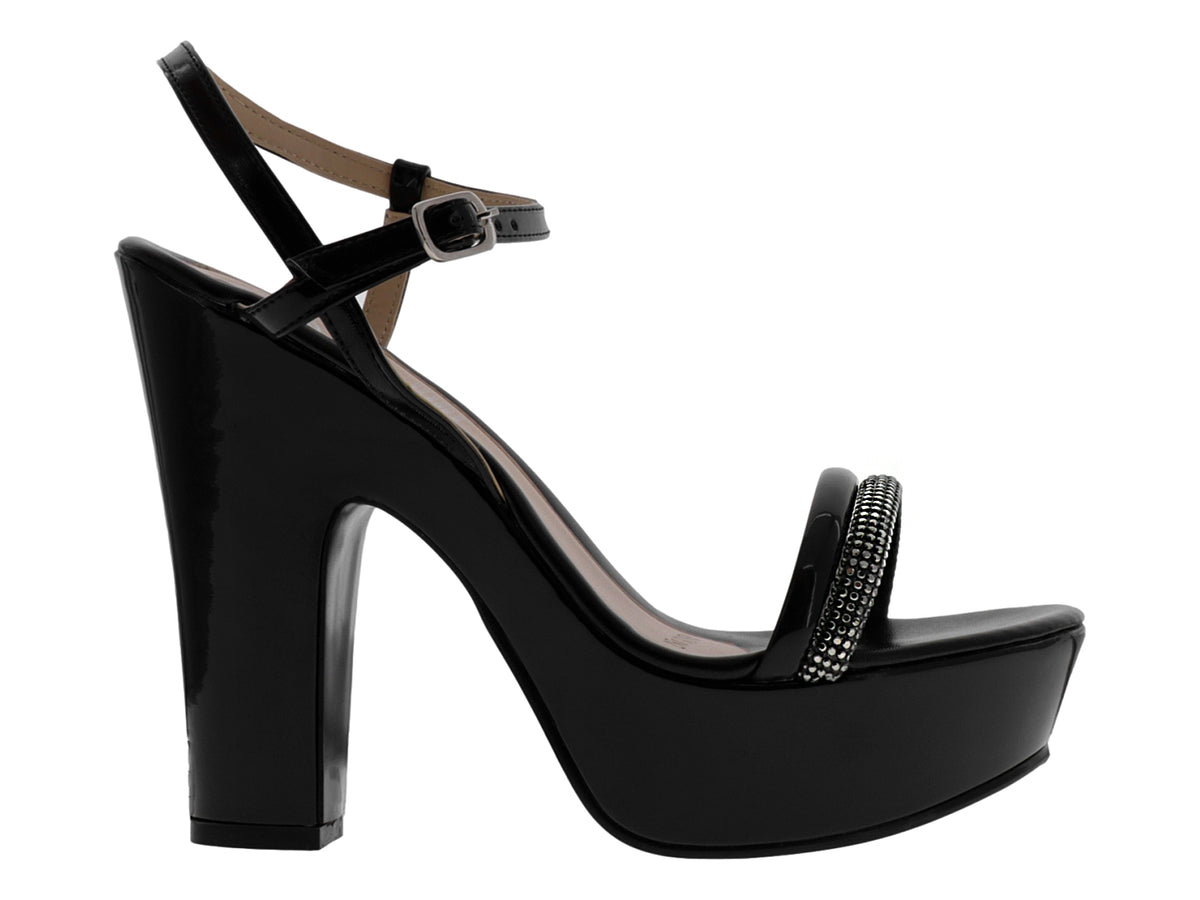 Zapatillas Sary Charol Negro para Mujer