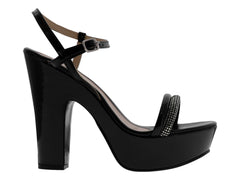 Zapatillas Sary Charol Negro para Mujer