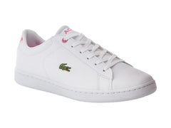 Tenis Lacoste Carnaby Evo Blanco y Rosa para Niña
