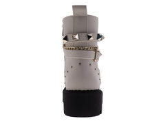 Botines Combat Luna Rosa Gris para Mujer