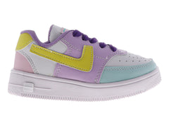 Tenis New Boys Blanco Lila para Niña