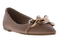 Zapatos Genos Flats Cafe Dama 220 Para Mujer