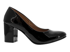 Zapatillas Luna Rosa Negro Charol para Mujer