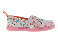Tenis TOMS Azul Hawaiano con Flamencos para Niña