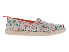 Zapatos TOMS Blanco con Flamencos para Niña