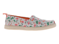 Zapatos TOMS Blanco con Flamencos para Niña