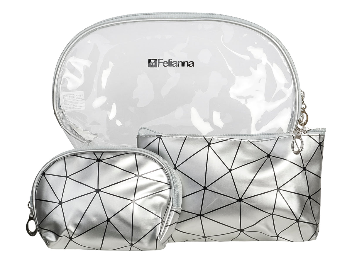 Cosmetiquera Felianna  Plata 6001
