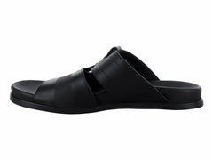 Sandalias Quirelli de Piel Negro para Hombre