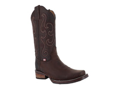 Botas Vaqueras Israel Boots Café para Mujer