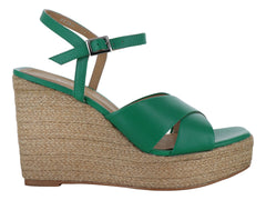 Sandalias Plataforma Ascencio Verde Claro para Mujer