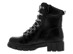 Botines Combat Roze Negro para Mujer