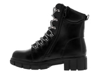 Botines Combat Roze Negro para Mujer