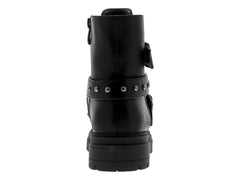 Botines Combat Roze Negro para Mujer