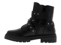 Botines Combat Roze Negro para Mujer