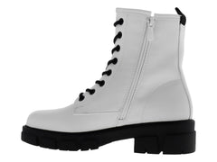 Botines Combat Roze Blanco para Mujer