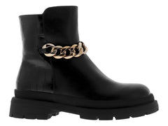 Botines Combat Roze Negros para Mujer
