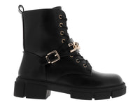 Botines Combat Roze Negros para Mujer