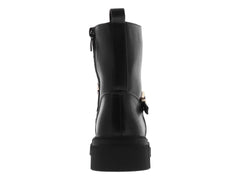 Botines Combat Roze Negros para Mujer