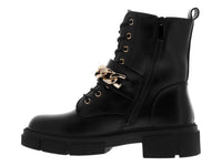 Botines Combat Roze Negros para Mujer