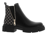 Botines de Plataforma Roze Negros para Mujer
