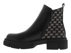 Botines de Plataforma Roze Negros para Mujer