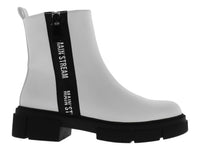 Botines Combat Roze Blanco para Mujer