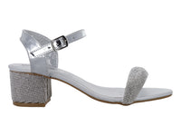 Zapatillas de Fiesta Roze Color Plata para Mujer