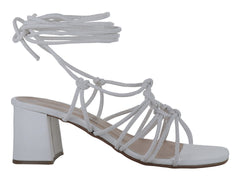 Sandalias Roze Tacón Cuadrado Blanco para Mujer