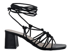 Sandalias Roze Negro Tacón Bloque para Mujer