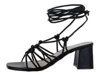 Sandalias Roze Negro Tacón Bloque para Mujer
