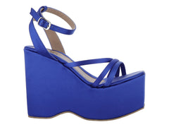 Sandalias Plataforma Roze Azul Cobalto para Mujer