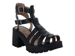 Sandalias de Plataforma Luna Rosa Negro para Mujer