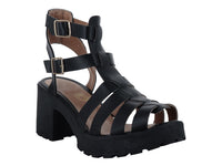 Sandalias de Plataforma Luna Rosa Negro para Mujer