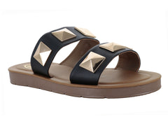 Sandalias CARAY Slide Negro para Mujer