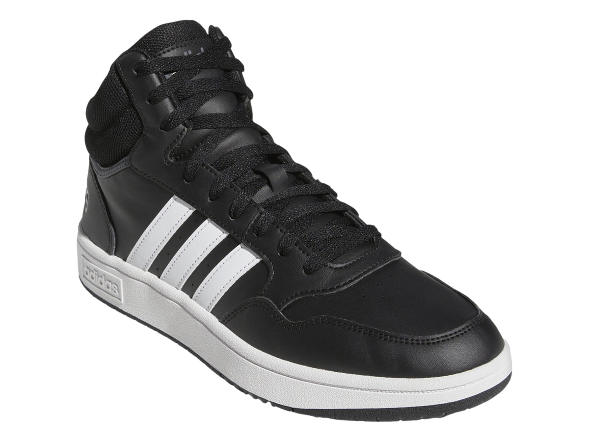Tenis Adidas Hoops 3.0 Mid Negro y Blanco para Hombre