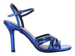 Zapatillas Lady Paulina Azul Cobalto Metalizadas para Mujer