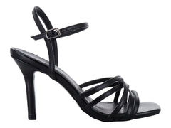 Sandalias Lady Paulina Negro Metálico para Mujer