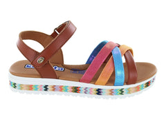 Sandalias Coqueta Color Miel para Niña
