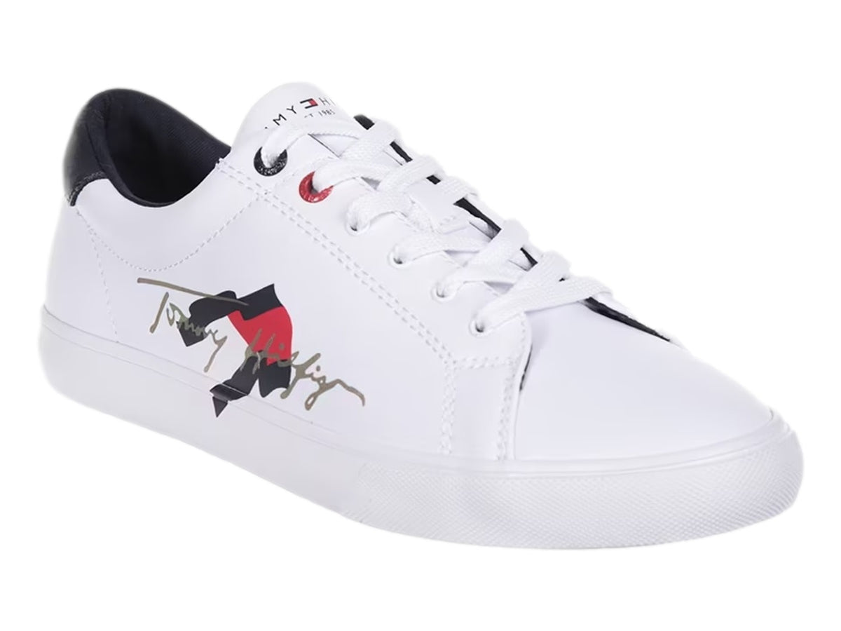 Tenis Tommy Hilfiger TH Flag Signature Blancos para Mujer