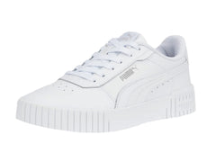 Tenis PUMA Carina 2.0 Blanco y Plata para Mujer