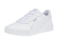 Tenis PUMA Carina 2.0 Blanco y Plata para Mujer